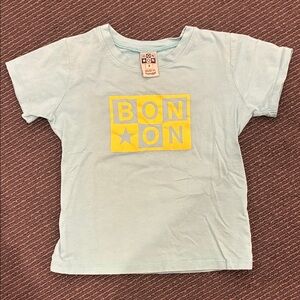 Bonton Light Blue Tee with Yellow Graphic